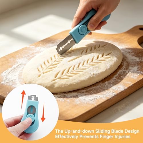 2-Pack Sourdough Scoring Tool, Bread Lame with Ergonomic Handle and 10