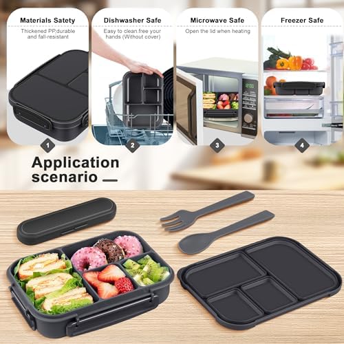 Amathley Lunch Box Kids,Bento Box Adult,Leakproof Lunch Containers for