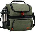 MIER Lunch Box for Men Dual Compartment Adult Lunch Bag for Work Army