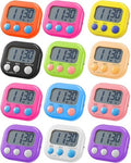 Weewooday 12-Piece Magnetic Digital Kitchen Timers, Multicolor