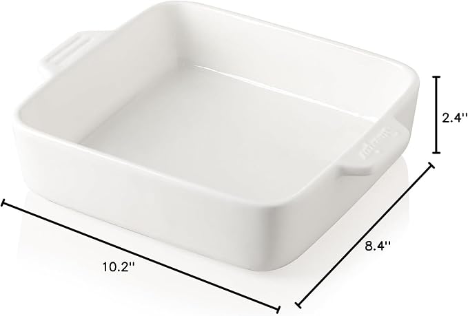 Sweejar Ceramic Baking Dish, 8 x 8 Cake Baking Pan - Image 5