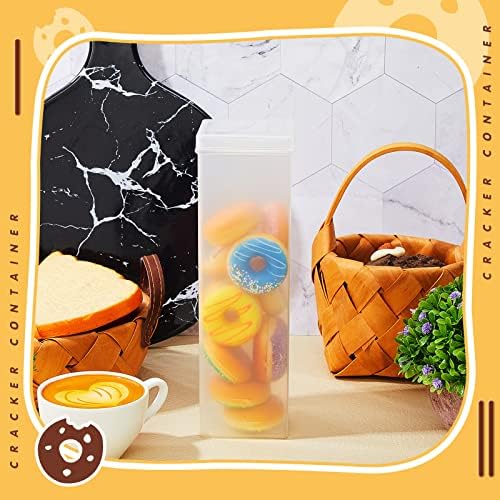 Suclain 6 Pcs Saltine Cracker Sleeve Storage Container Square Cracker