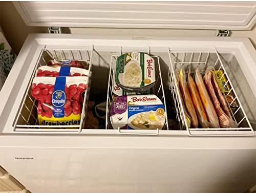 Chest Freezer Organizer Baskets - 16.5" Deep Freezer Bins for Frozen