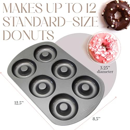 Bellemain Nonstick Donut Pan for Baking, 6-Cavity Stainless Steel