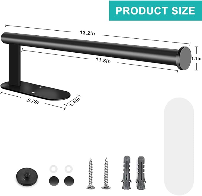 MGahyi Paper Towel Holder Wall Mount, Self Adhesive Or Drilling Under Cabinet - Image 2