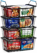 Chest Freezer Organizer Bins, Black Metal, 4-Pack