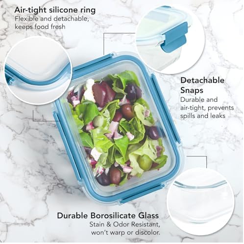 ECOBERI Glass Food Storage Containers with Lids, Meal Prep, Lunch