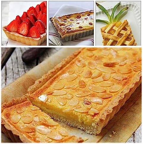 Tosnail 2 Pack 14" x 5.75" Non-Stick Quiche Pan Tart Pan with