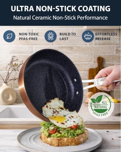 Nuwave 12pc Healthy Pots and Pan Set Non-Stick, G10 Duralon Ceramic