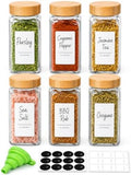 ComSaf Glass Spice Jars, 4 oz, 6-Pack
