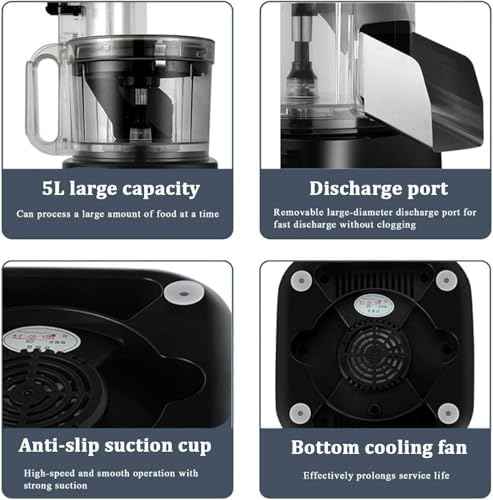 Commercial Food Processor, 5-in-1, 5 Grid Blades