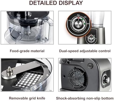 600 W Electric Vegetable Dicer Shredder, Commercial Food Processor for