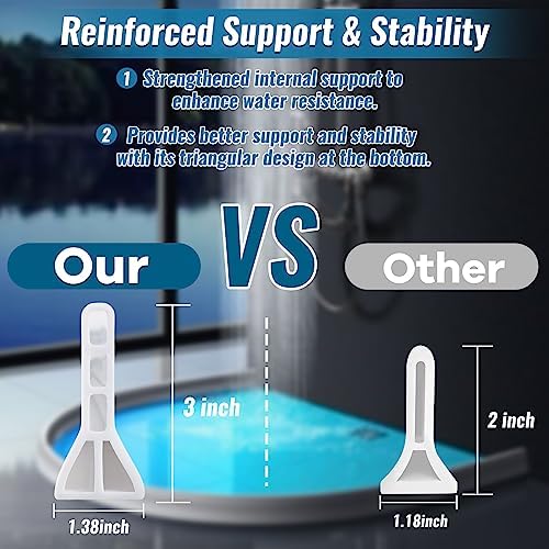 3" High Shower Threshold Water Dam 39" Long Collapsible Shower Water