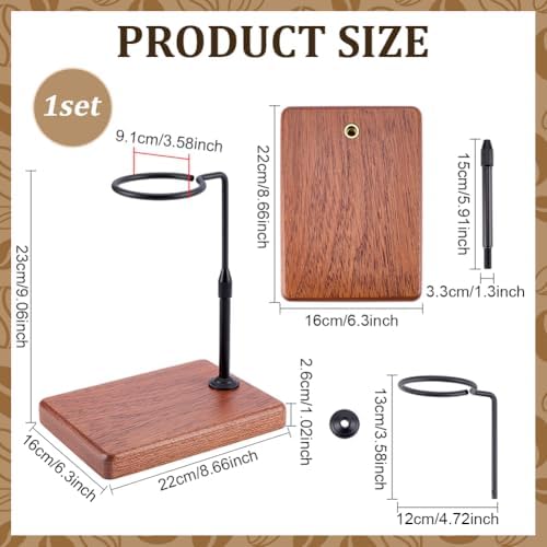 FINGERINSPIRE Adjustable Coffee Stand 8.66x6.3x9inch Black Alloy Pour