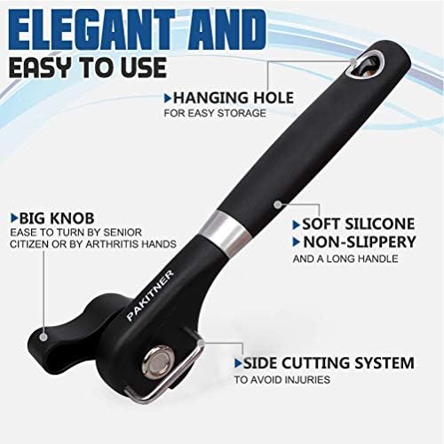 PAKITNER- Safe Cut Can Opener, Smooth Edge Can Opener - Handheld Easy