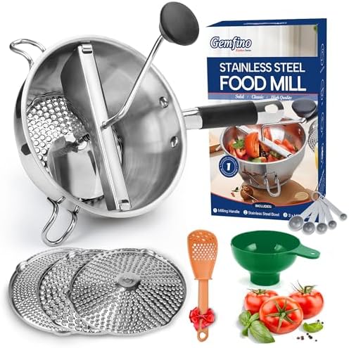 Stainless Steel Food Mills With 3 Milling Discs,Ergonomic design Of