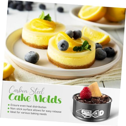 VICASKY Xmas 6pcs Mini Cheesecake Pan Set Carbon Steel Springform