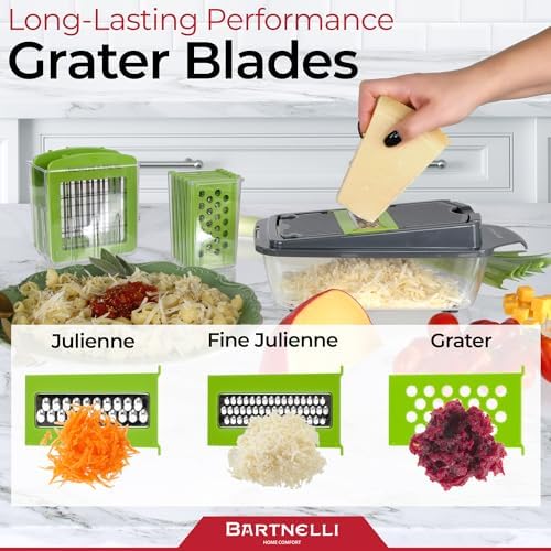 Bartnelli 15-Piece Vegetable Chopper and Food Slicer