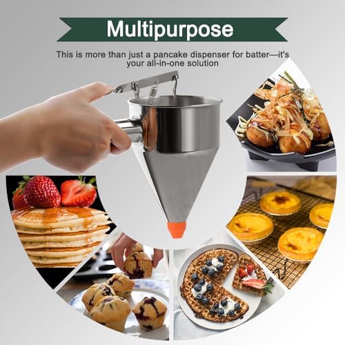 40oz Stainless Steel Pancake Batter Dispenser