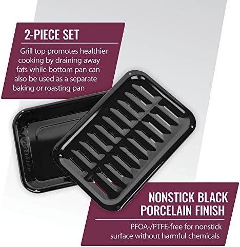 Certified Appliance Accessories Small 2-Piece Broiler Pan & Grill Set