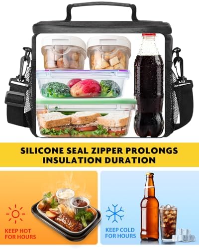 Lunch Bag with Combination Lock, Lunch Box for Men Women, Adjustable