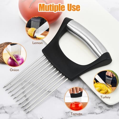 Onion Holder for Slicing - Stainless Steel Onion Slicer & Vegetable