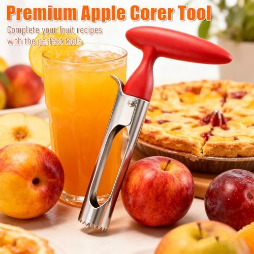 Bestac Apple Corer - Stainless Steel Sharp & Safe Easy to Remove Cores