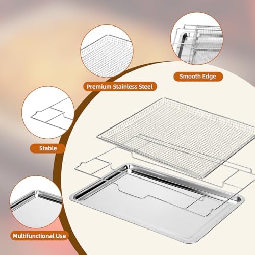 New upgrade Air Fry Tray for 30" Oven with Drip Pan