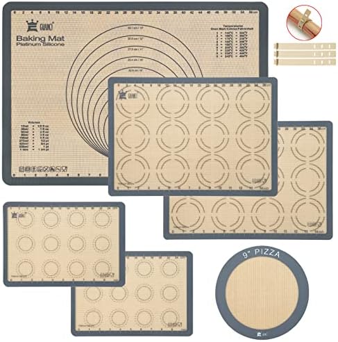 GUANCI Silicone Baking Mat Set of 6, Includes 25"x17.5" Large, 2