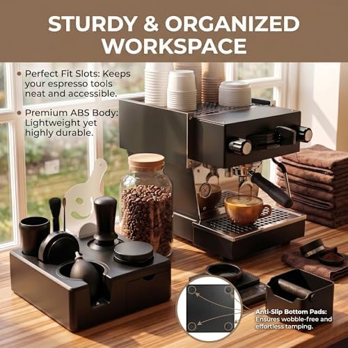 51mm Espresso Accessories Kit – 26PCS Tamping Station, Tamper, WDT