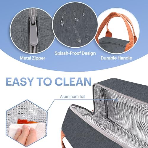Lunch Bag for Women & Men Adult Insulated Lunch Box, Small Leakproof