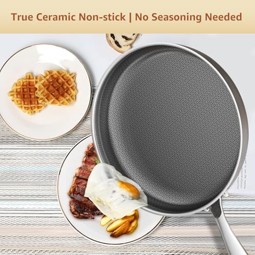 LOLYKITCH Hybrid 8-10-12 Inch Nonstick Frying Pan Set | PFOA Free