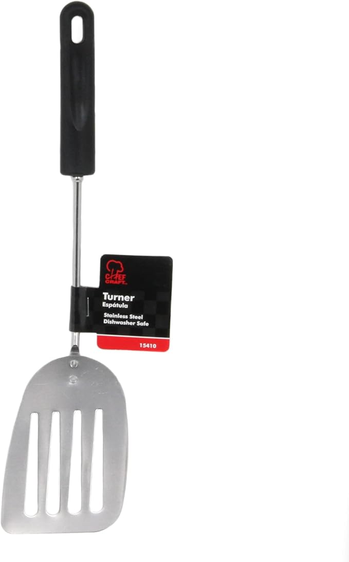 Chef Craft Basic Stainless Steel Turner/Spatula, 13.75 inch - Image 2