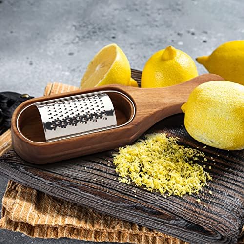 Cheese Grater With Container - Stainless Steel Cheese Grater With Wood
