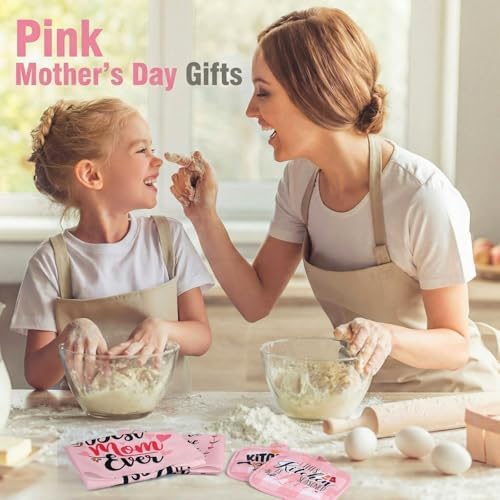 6 Pcs Mothers Day Oven Mitts Pot Holder Kitchen Towels Gloves