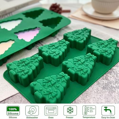 Christmas Tree Silicone Molds 2 Pack Christmas Chocolate Molds for