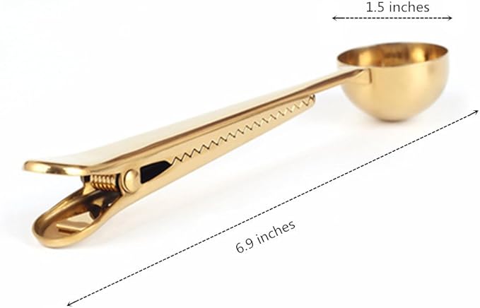 Coffee Scoop, Stainless Steel Golden Multi Function Coffee Measuring - Image 2