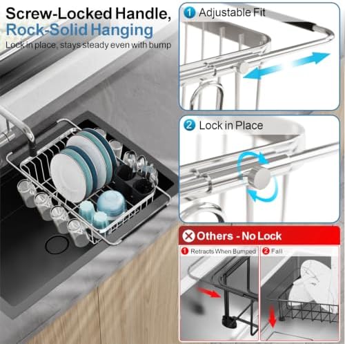 GSlife Stainless Steel Over-Sink Dish Drying Rack
