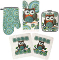 American Linen 5-Piece Kitchen Linen Set with Oven Mitt & Pot Holder
