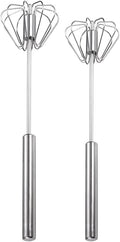 Semi-automatic Whisk, Stainless Steel Egg Beater, Versatile Milk Frother by Unknown