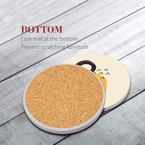 Britimes Coasters for Drinks, Set of 6, Ceramic Stone, Colorful