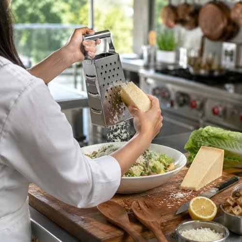 Restaurantware Met Lux Cheese Grater 1 Heavy-Duty Box Grater - With 4