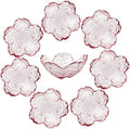 8 Pcs Glass Sakura Soy Sauce Dishes, Cute Mini Dessert Bowls