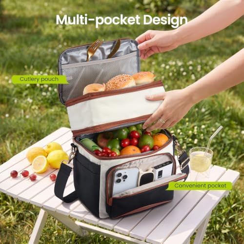 LOVEVOOK Insulated Lunch Box for Women,Large Adult Lunch Cooler Bag