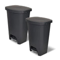Glad 13 Gallon Trash Can 2 Pack | Plastic Kitchen Waste Bins by GladTrashFoodStorage