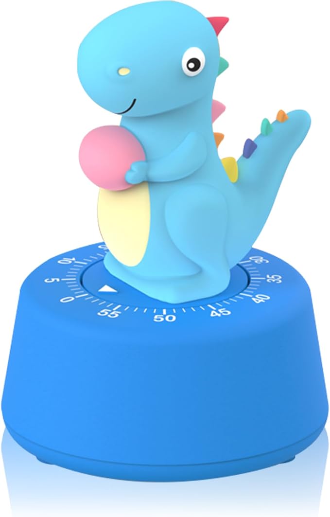 ELE DEPI 60 Minutes Mechanical Kitchen Timer, Cute Dinosaur Timer by ELE+DEPI