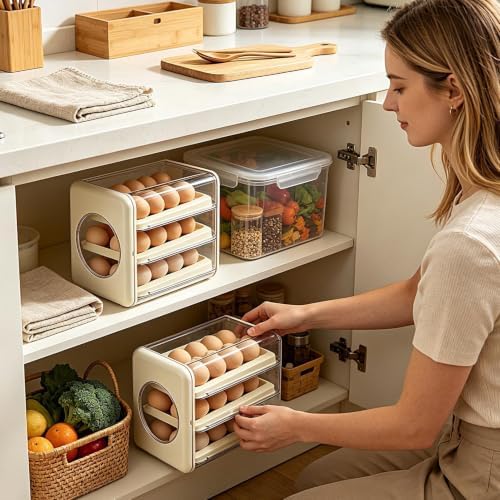 Egg Dispenser for Refrigerator Clear Sloped Track Sorter