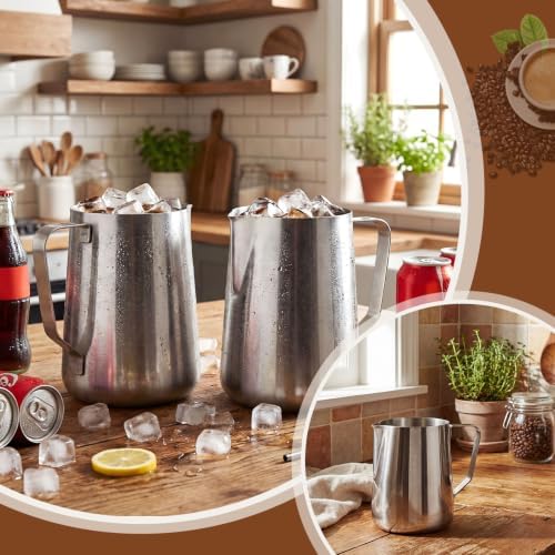 Stainless Steel Pitcher 67 oz / 2 L Beverage & Water Pitcher with