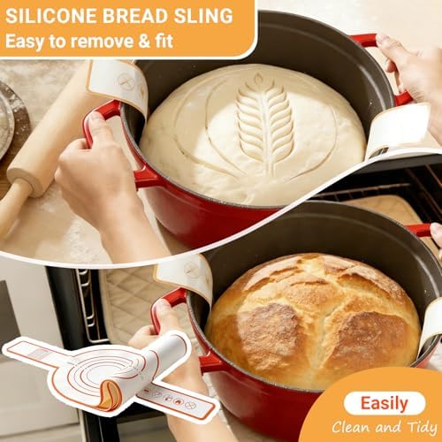 Sourdough Starter Kit, 2 Cotton Rope Banneton Baskets