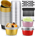 Vesici 100 Set 4.2 oz Mini Cake Pans with Lids & Spoons